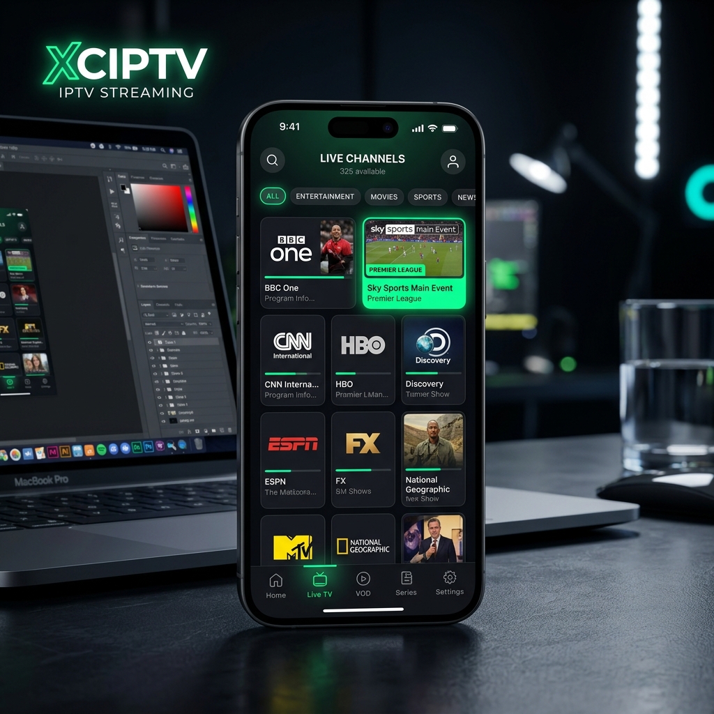 Interface XCIPTV Player Mobile
